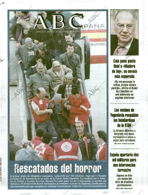 ABC MADRID 26-04-1999 página 1