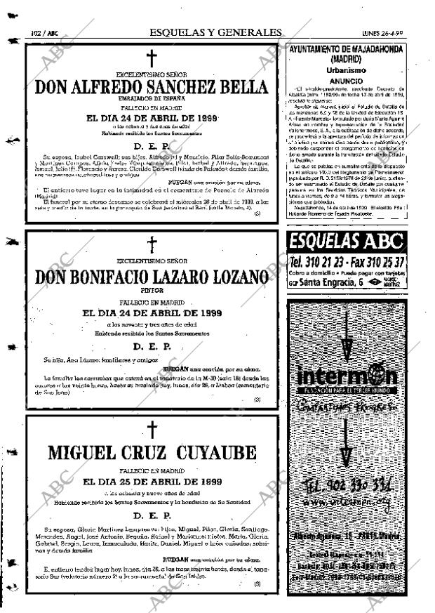 ABC MADRID 26-04-1999 página 102