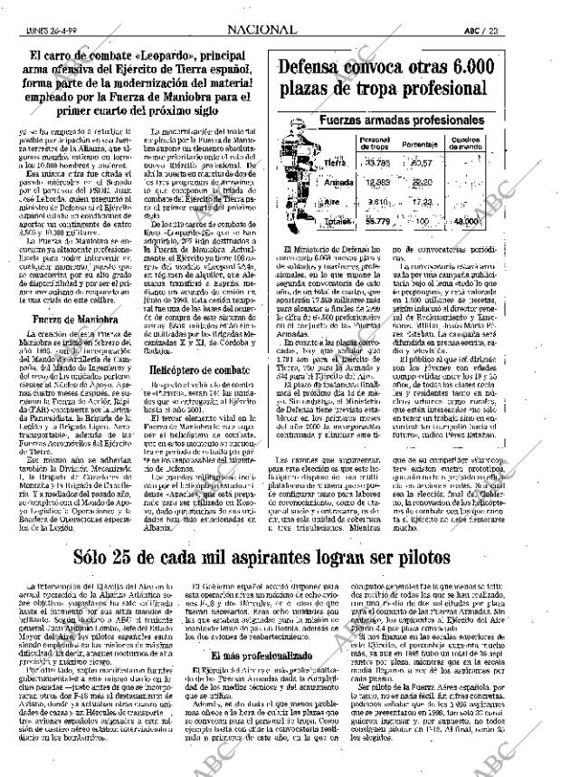 ABC MADRID 26-04-1999 página 23