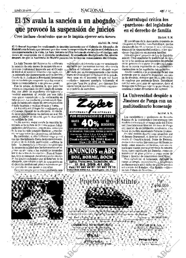 ABC MADRID 26-04-1999 página 27