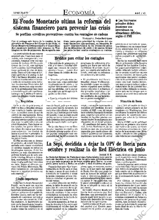 ABC MADRID 26-04-1999 página 43