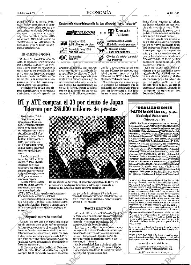 ABC MADRID 26-04-1999 página 45