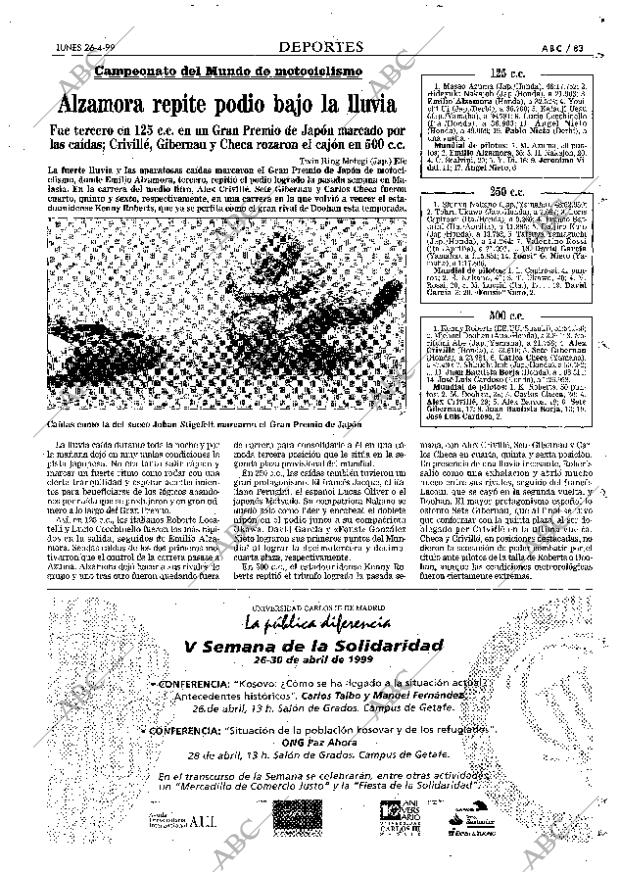ABC MADRID 26-04-1999 página 83