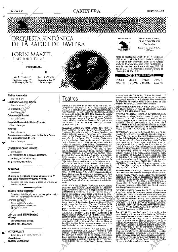 ABC MADRID 26-04-1999 página 94