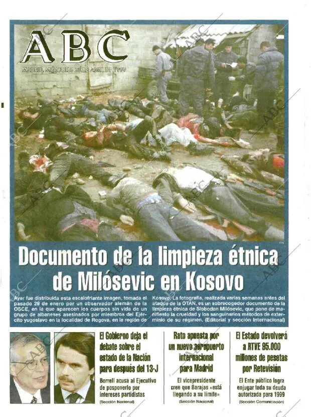 ABC MADRID 28-04-1999 página 1