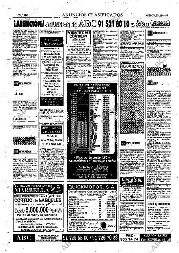 ABC MADRID 28-04-1999 página 108