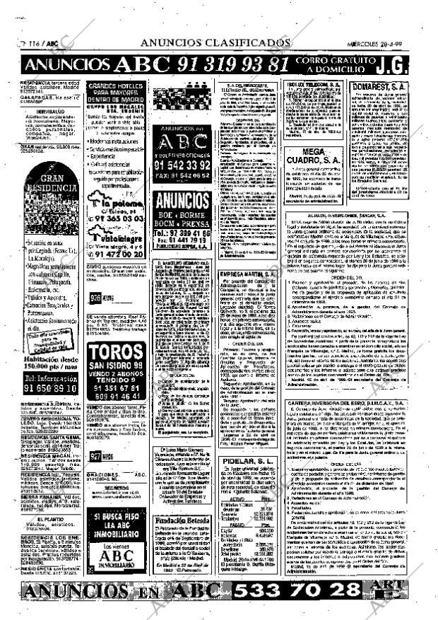 ABC MADRID 28-04-1999 página 116