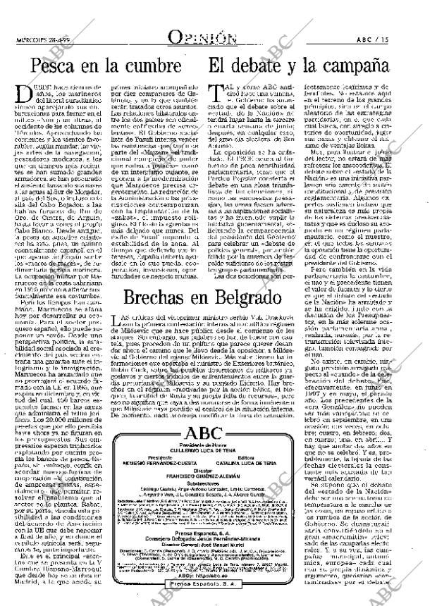 ABC MADRID 28-04-1999 página 15