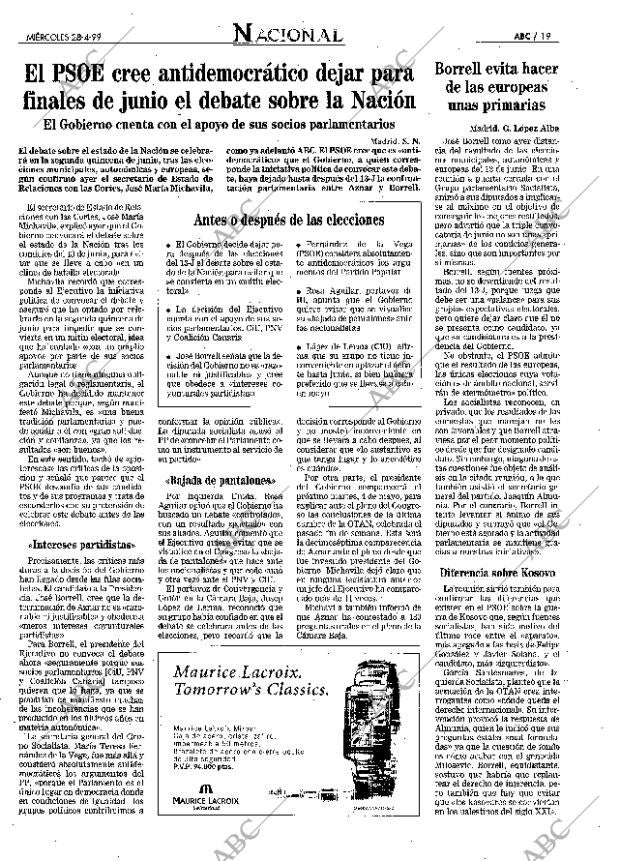 ABC MADRID 28-04-1999 página 19