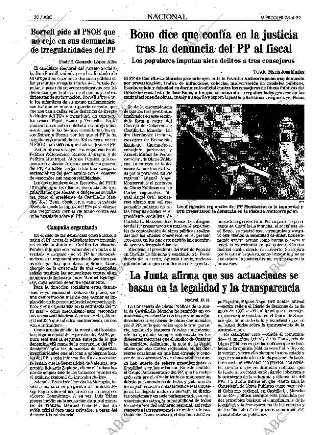 ABC MADRID 28-04-1999 página 20