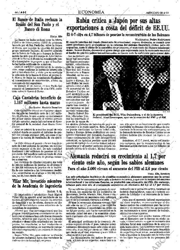 ABC MADRID 28-04-1999 página 44
