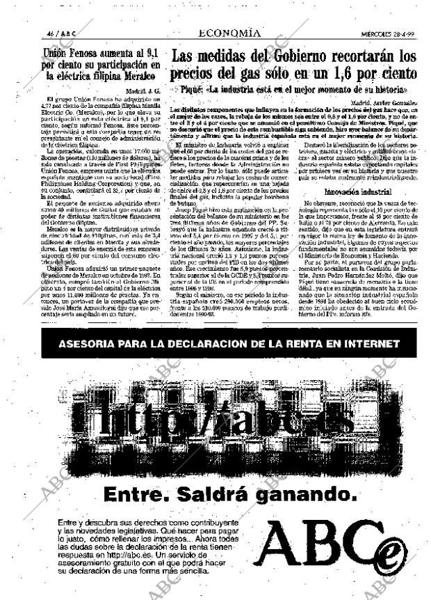 ABC MADRID 28-04-1999 página 46