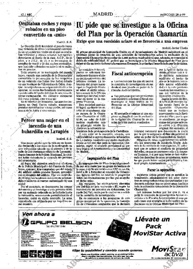 ABC MADRID 28-04-1999 página 62
