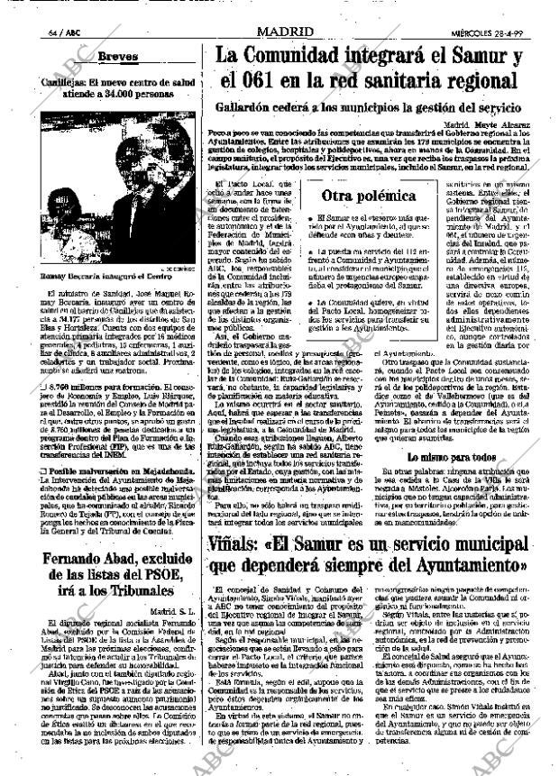 ABC MADRID 28-04-1999 página 64