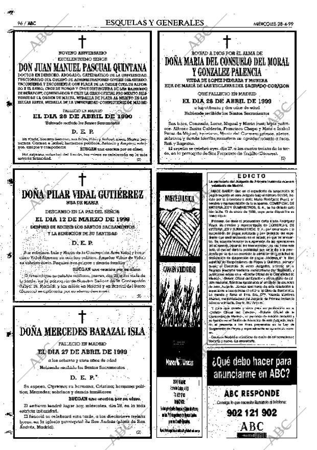 ABC MADRID 28-04-1999 página 96