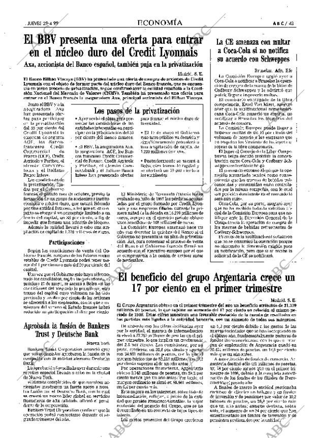 ABC MADRID 29-04-1999 página 43
