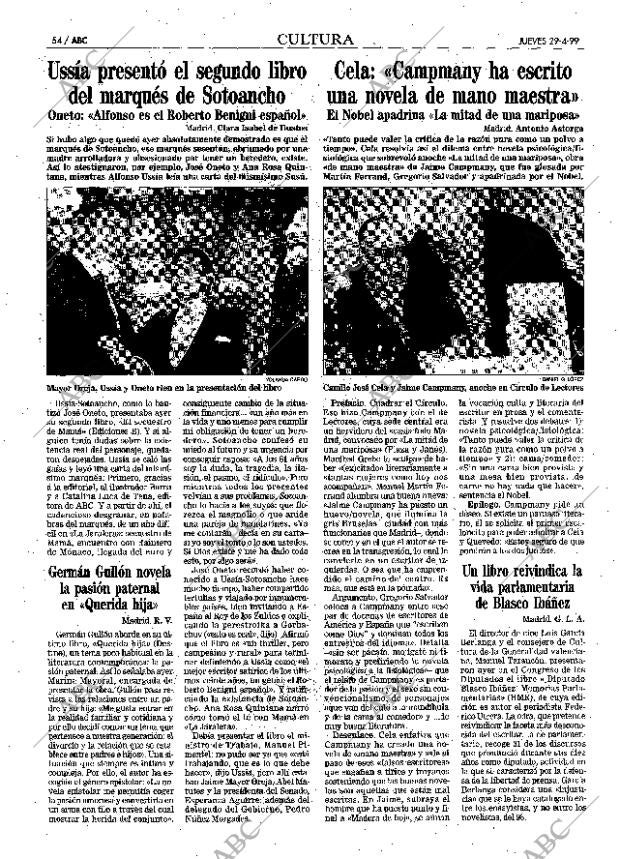 ABC MADRID 29-04-1999 página 54