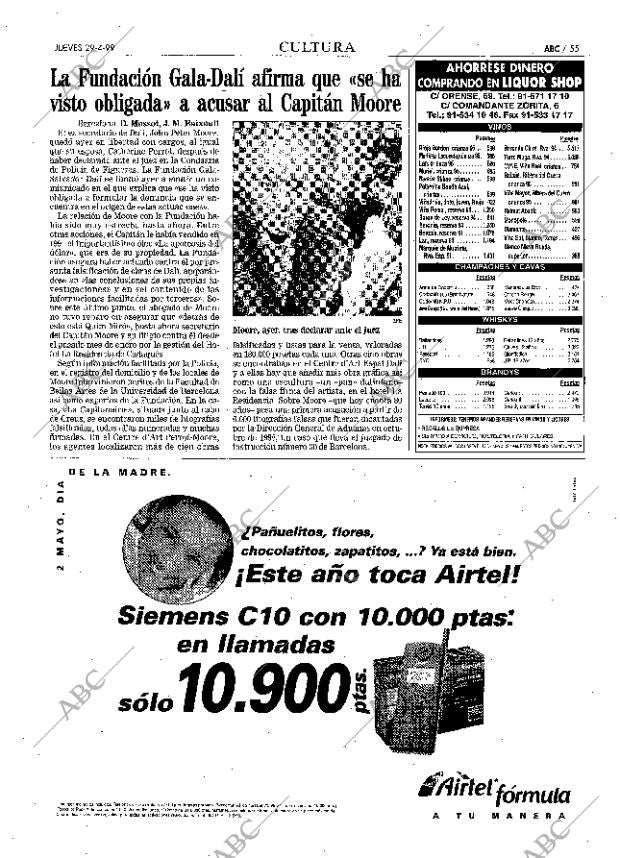 ABC MADRID 29-04-1999 página 55