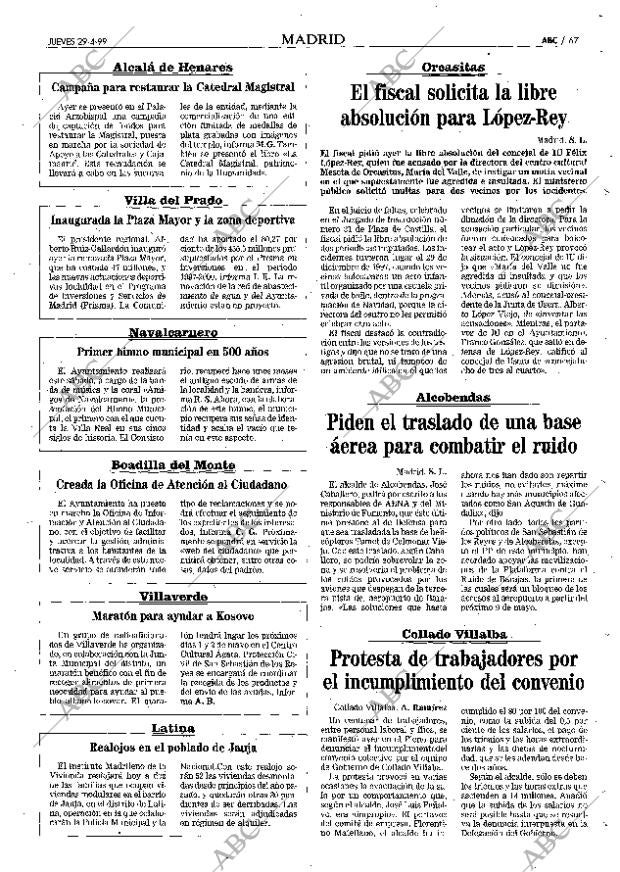 ABC MADRID 29-04-1999 página 67