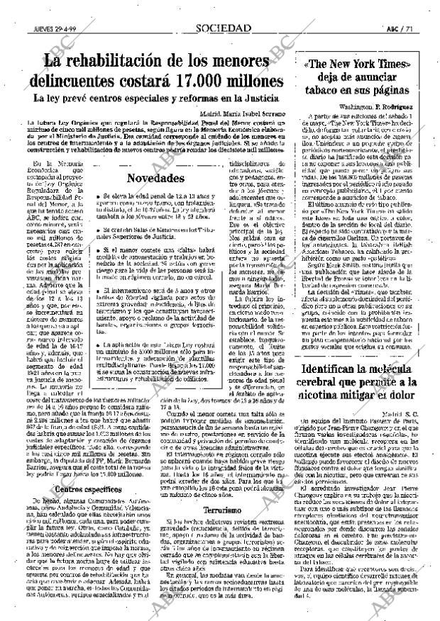 ABC MADRID 29-04-1999 página 71