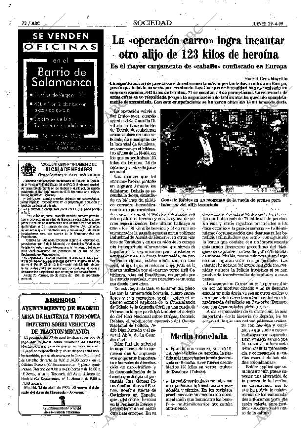ABC MADRID 29-04-1999 página 72
