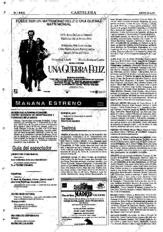ABC MADRID 29-04-1999 página 84