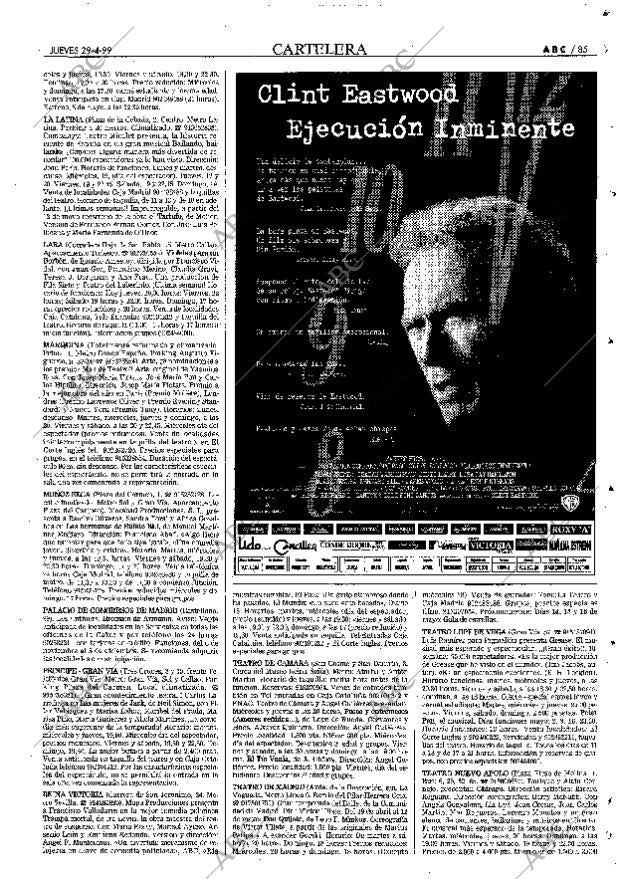 ABC MADRID 29-04-1999 página 85