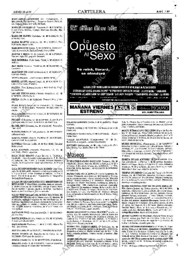 ABC MADRID 29-04-1999 página 89