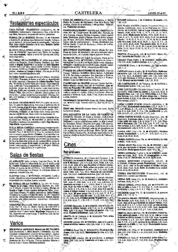 ABC MADRID 29-04-1999 página 90