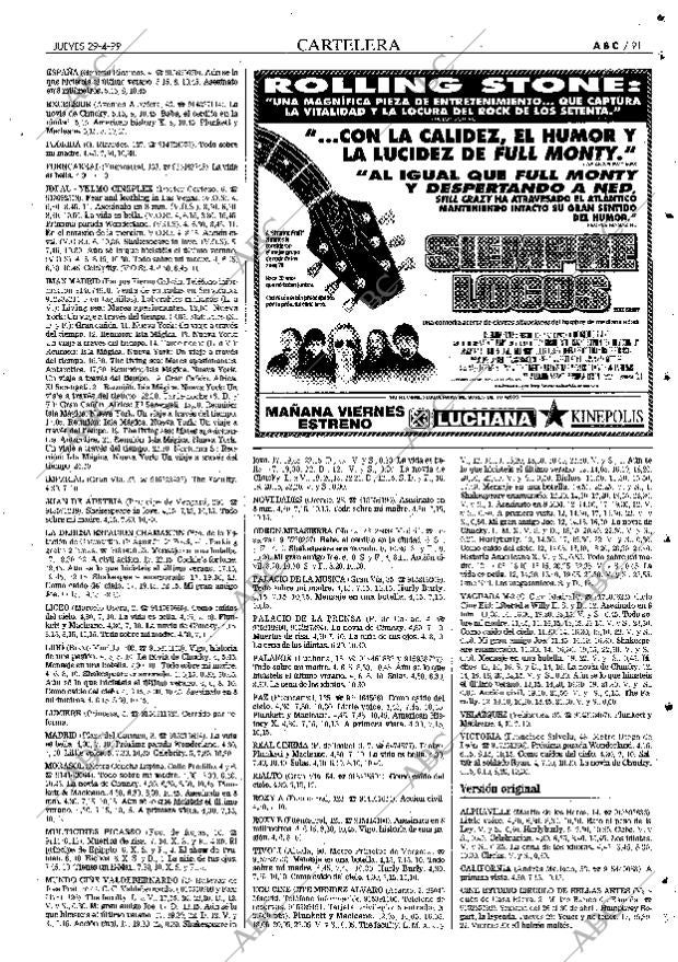 ABC MADRID 29-04-1999 página 91