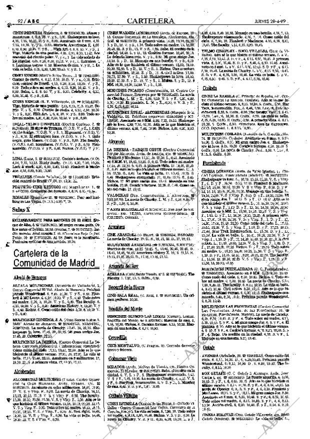 ABC MADRID 29-04-1999 página 92