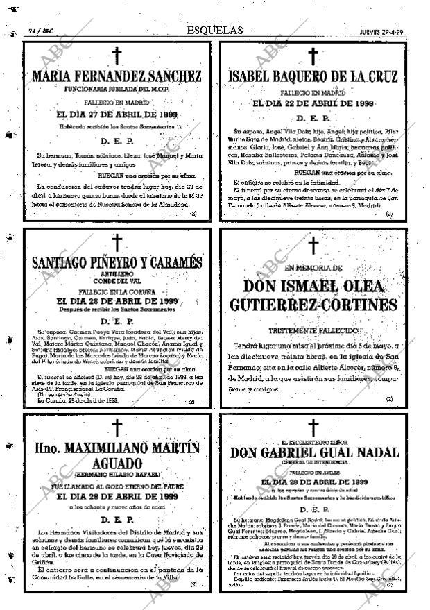 ABC MADRID 29-04-1999 página 94
