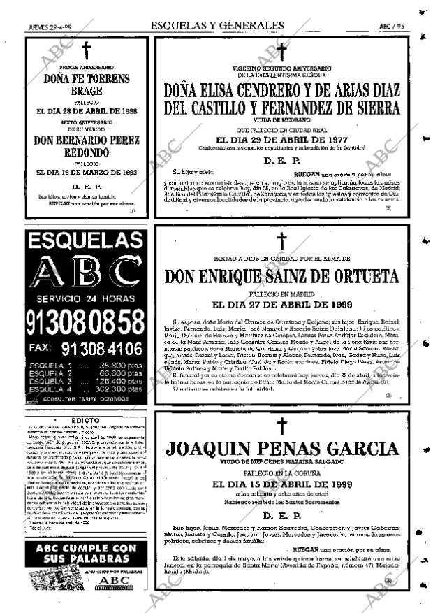 ABC MADRID 29-04-1999 página 95