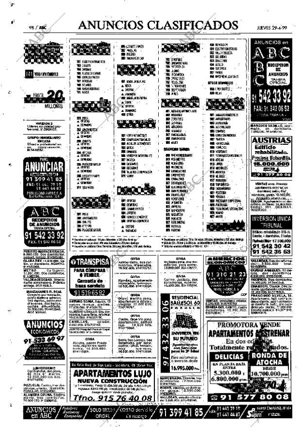 ABC MADRID 29-04-1999 página 98