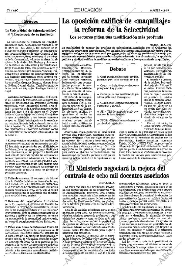 ABC MADRID 04-05-1999 página 74