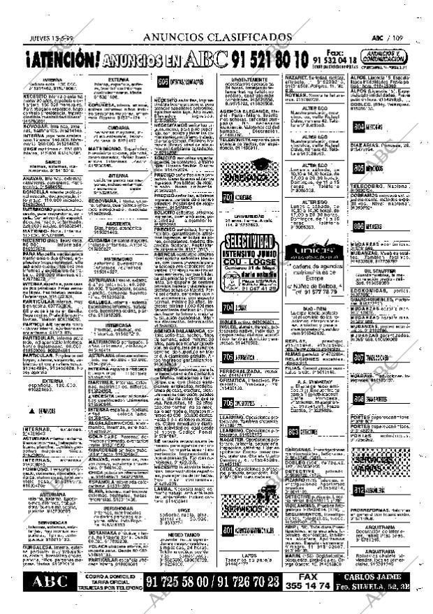 ABC MADRID 13-05-1999 página 109