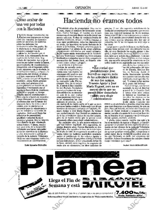 ABC MADRID 13-05-1999 página 16