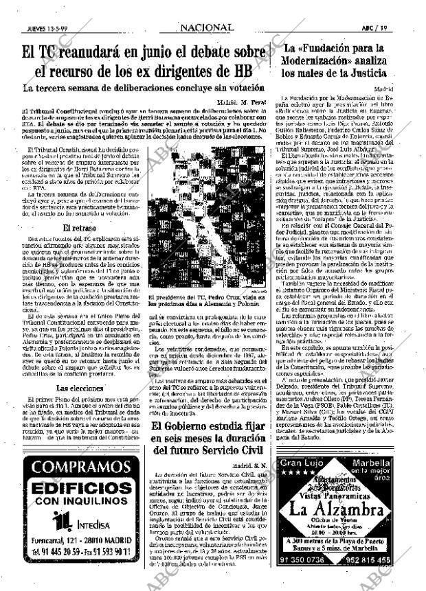 ABC MADRID 13-05-1999 página 19