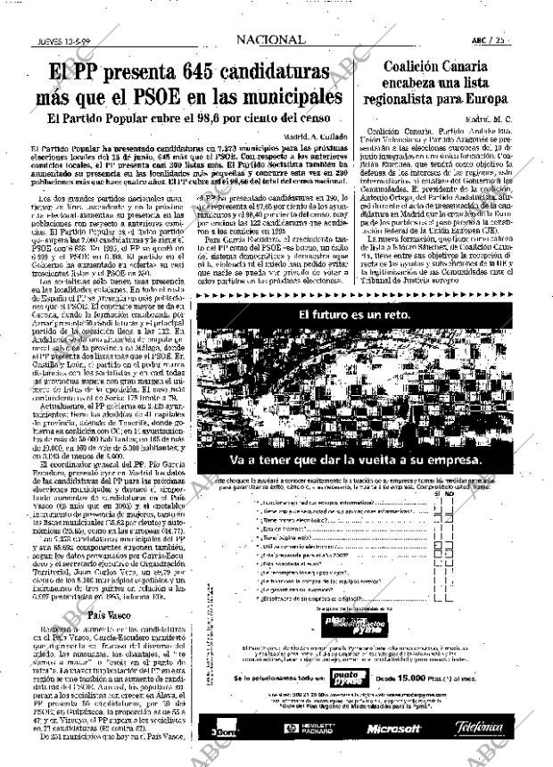 ABC MADRID 13-05-1999 página 25