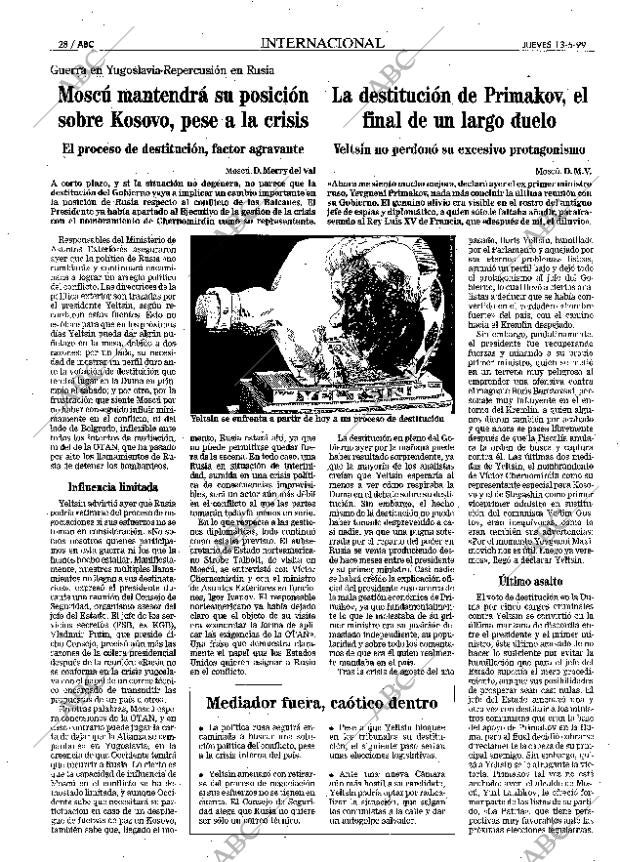 ABC MADRID 13-05-1999 página 28