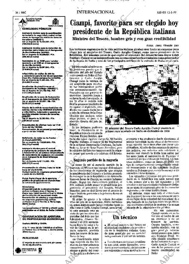 ABC MADRID 13-05-1999 página 38
