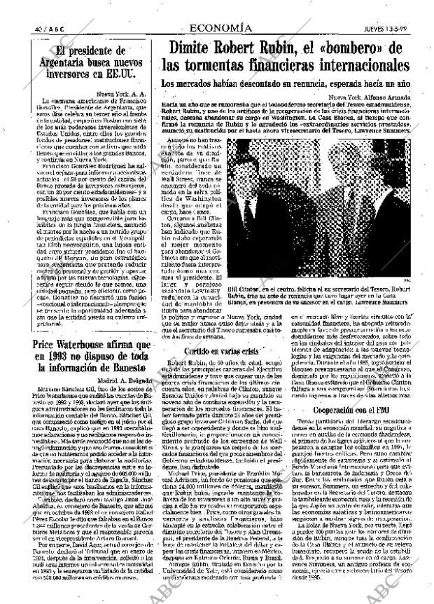 ABC MADRID 13-05-1999 página 40
