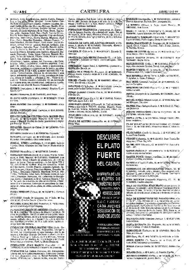 ABC MADRID 13-05-1999 página 92