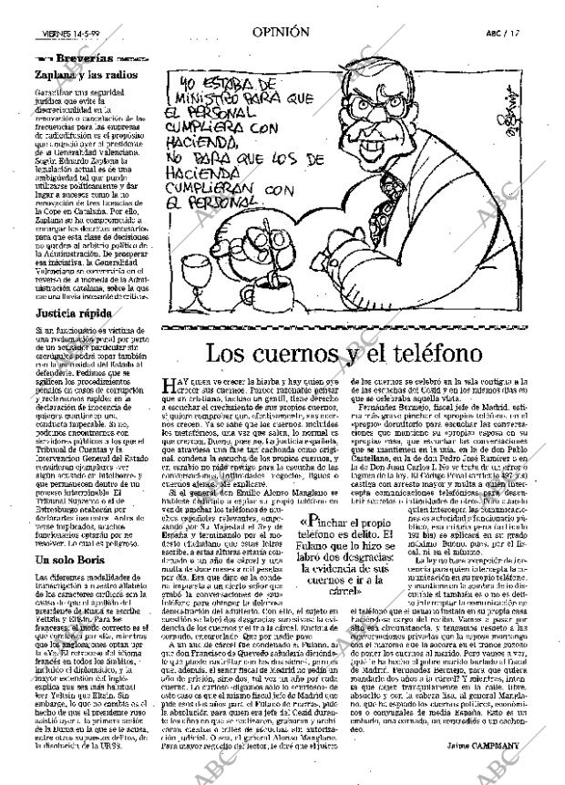 ABC MADRID 14-05-1999 página 17