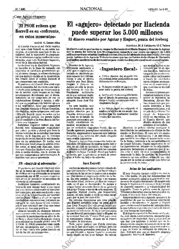 ABC MADRID 14-05-1999 página 20