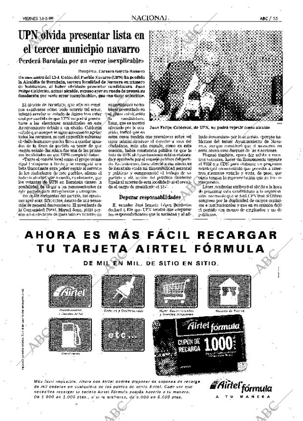 ABC MADRID 14-05-1999 página 25