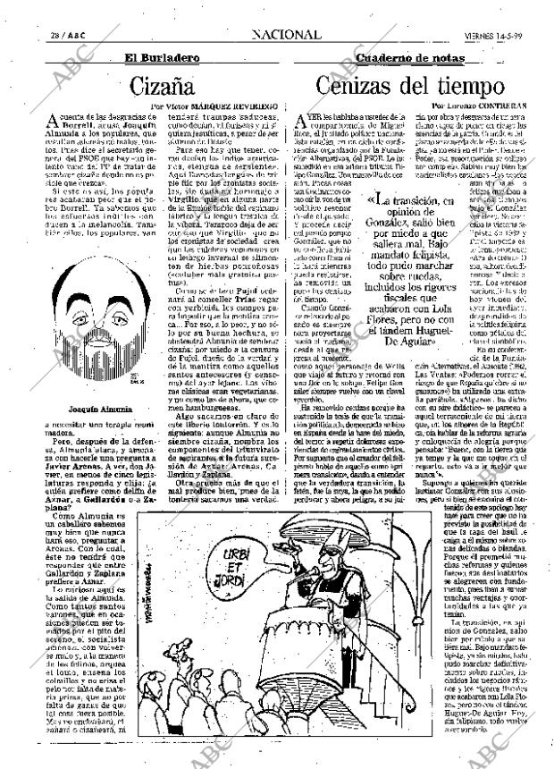 ABC MADRID 14-05-1999 página 28
