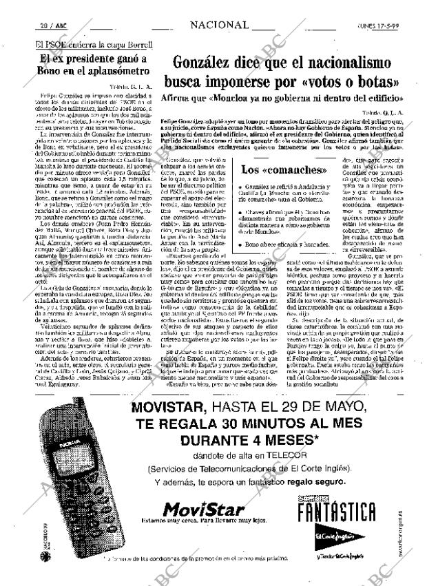 ABC SEVILLA 17-05-1999 página 20