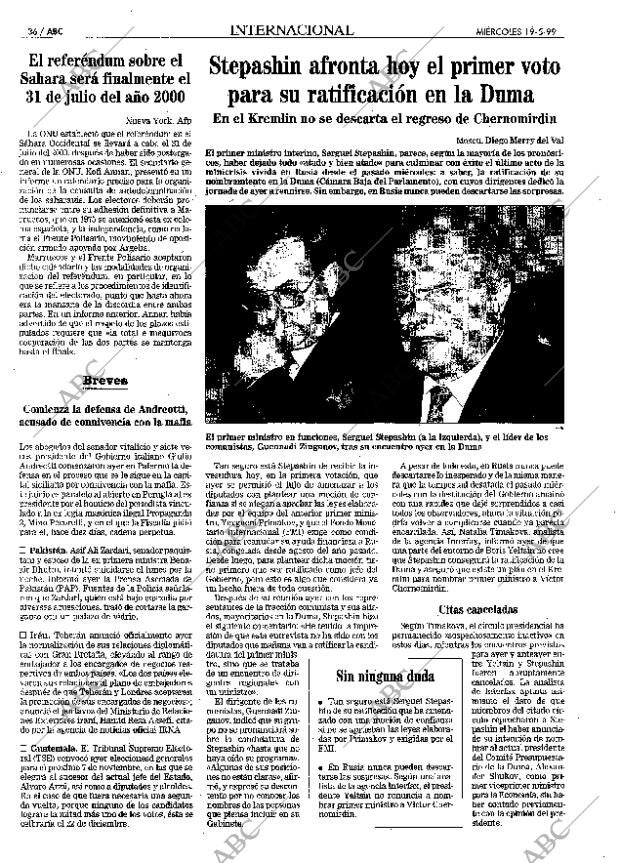 ABC MADRID 19-05-1999 página 36