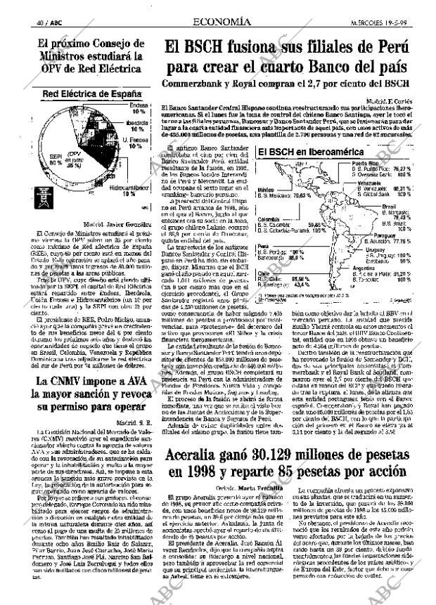 ABC MADRID 19-05-1999 página 40